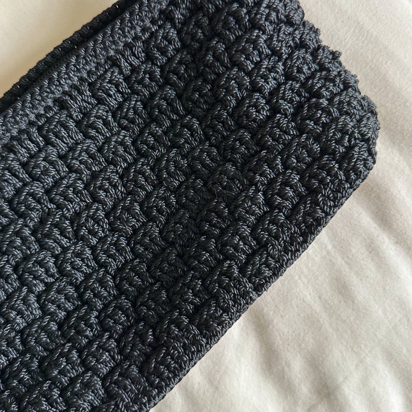 Black Woven Shoulder Bag