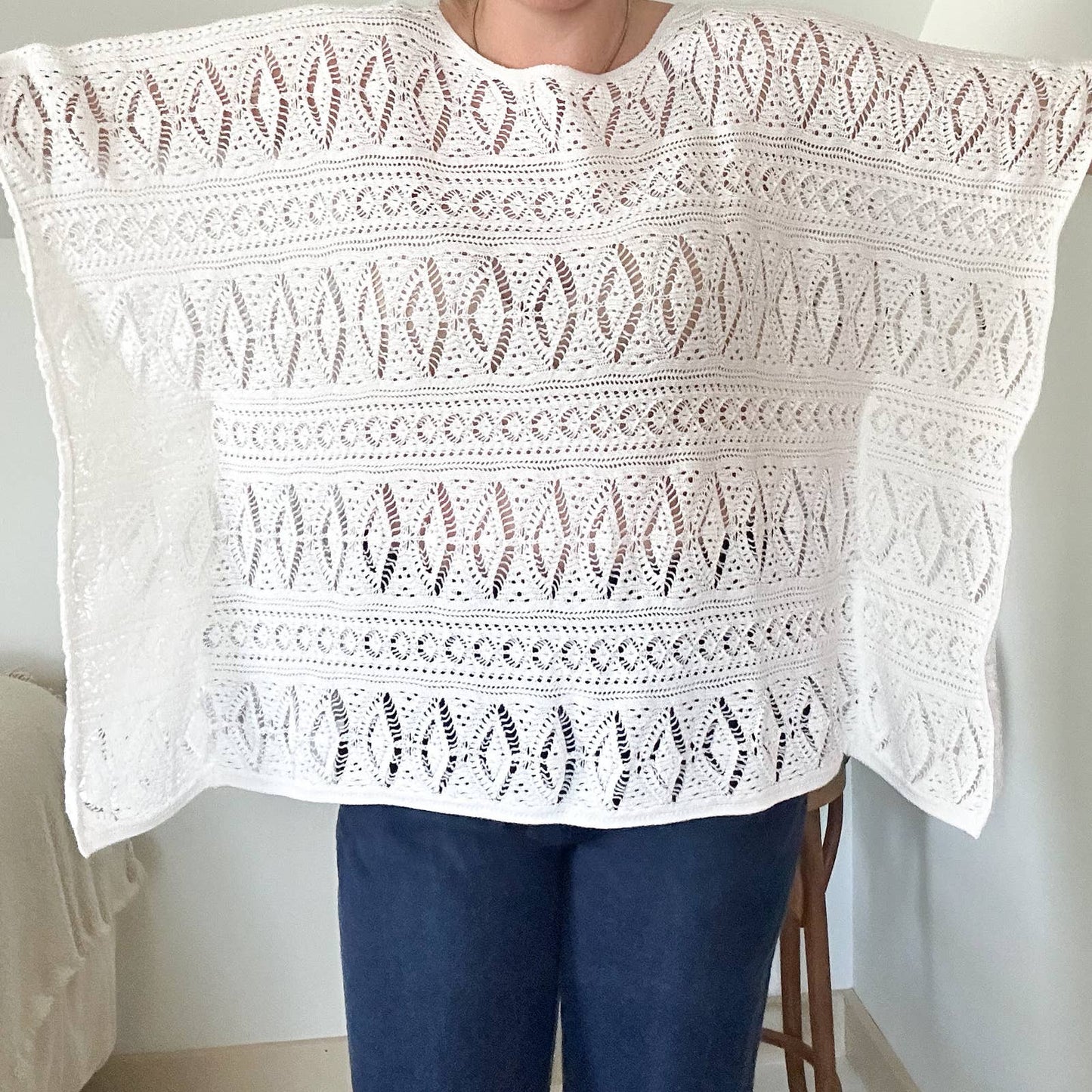 Ralph Lauren White Poncho