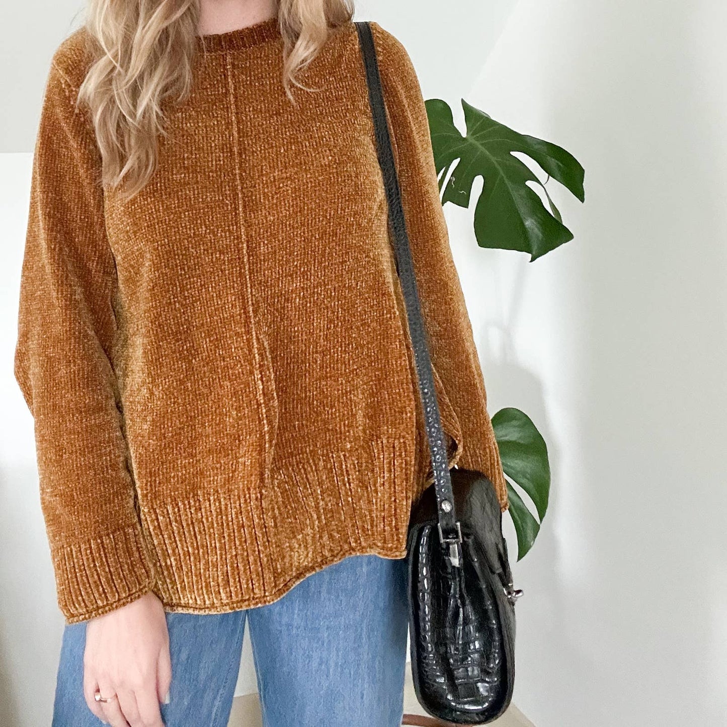 Vintage Faux Crocodile Crossbody