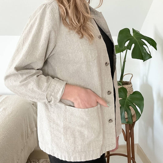 Vintage Linen Chore Coat