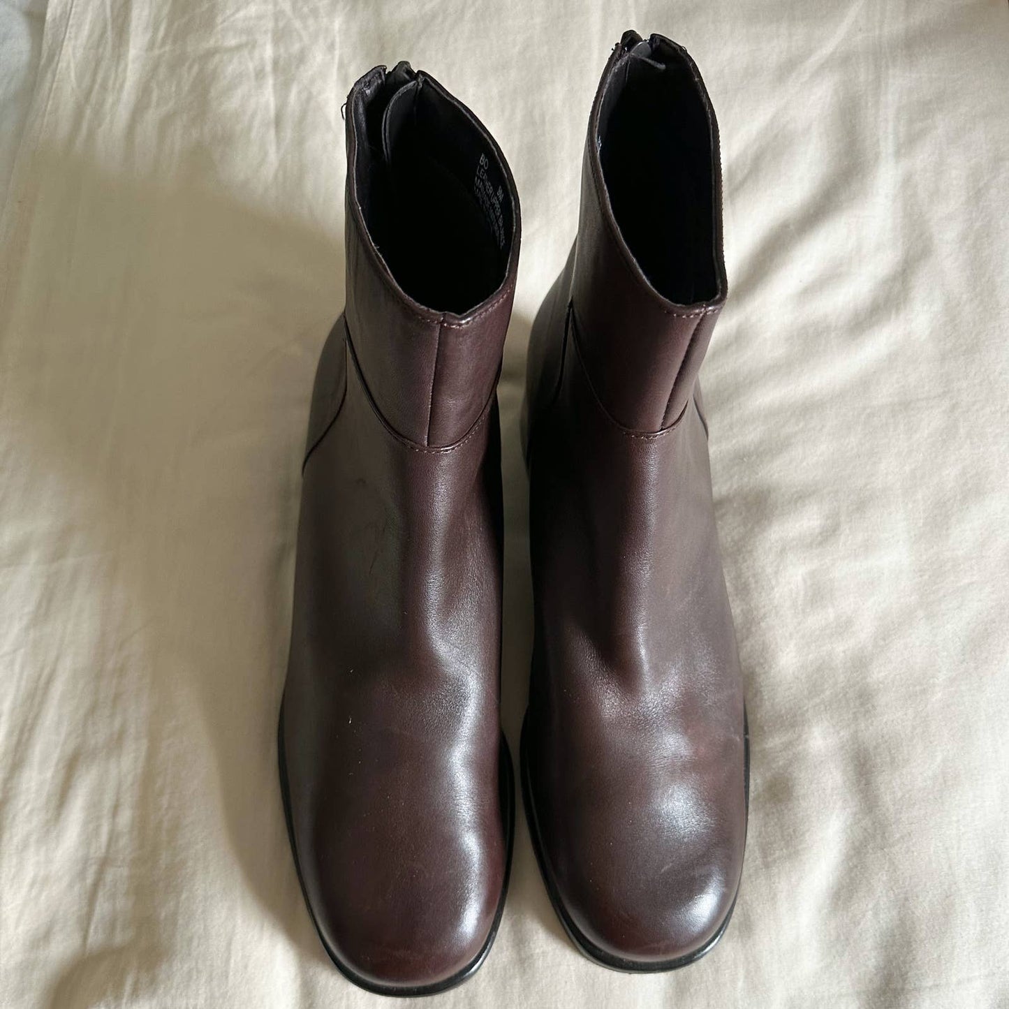 Vintage Brown Leather Ankle Boots