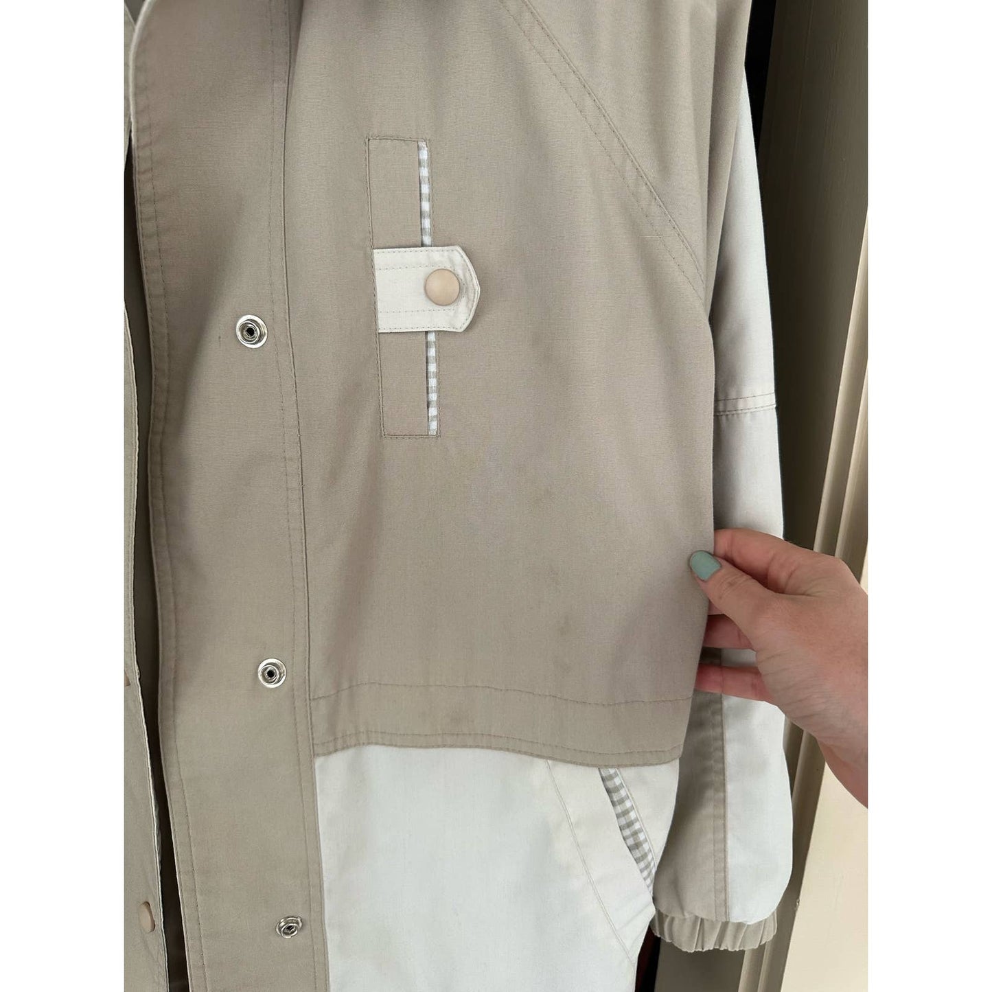Vintage Izzi Plaid Beige Jacket