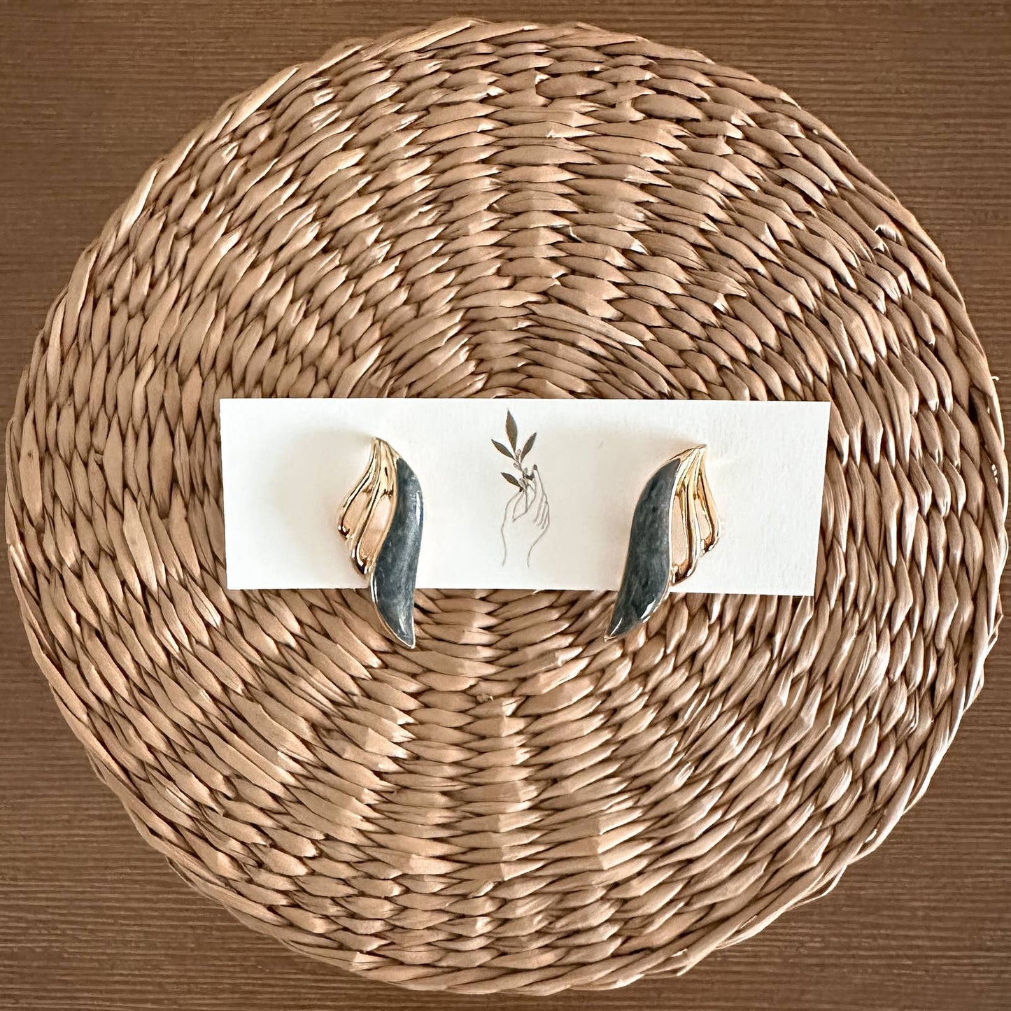 Vintage Wing Stud Earrings