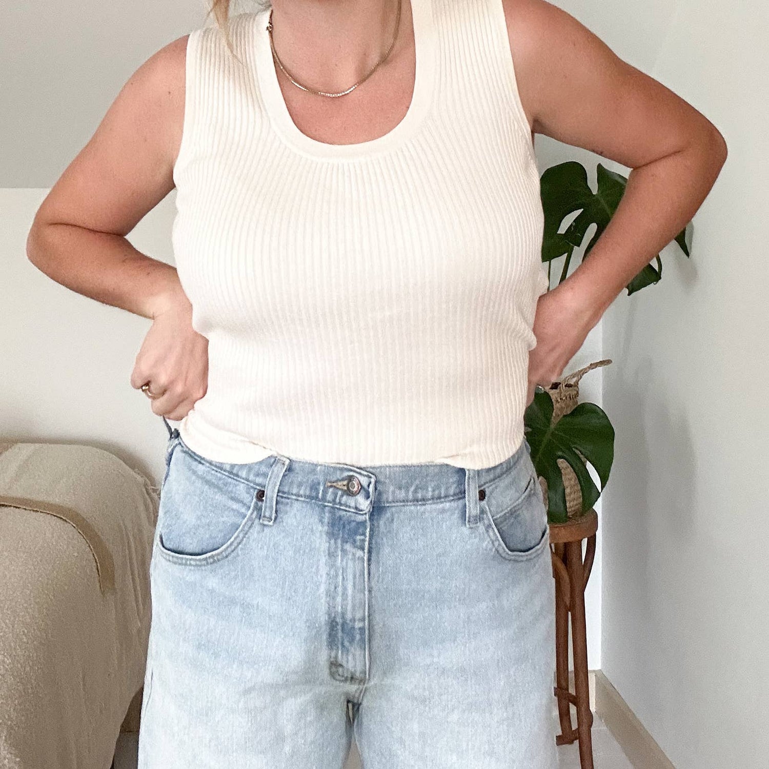 Cream Sweater Tank – Sweet Fern Co - Main Image