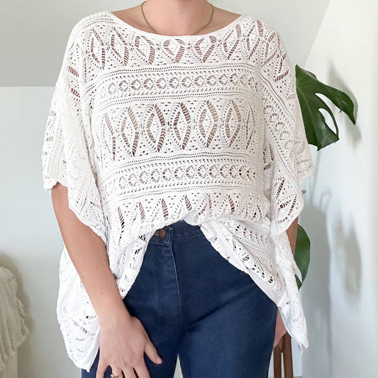 Ralph Lauren White Poncho