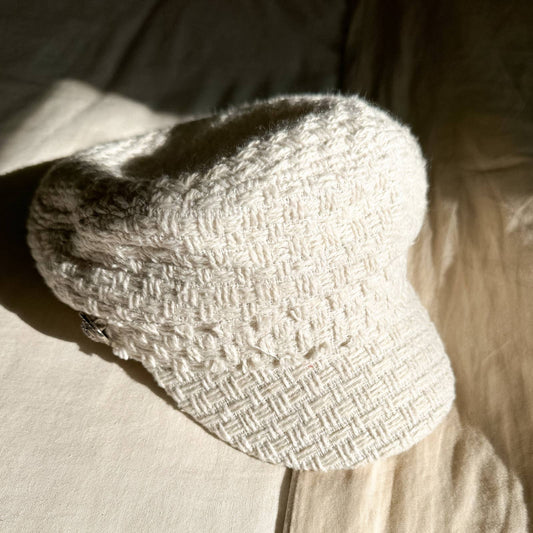 Vintage Tweed Cream Cadet Hat