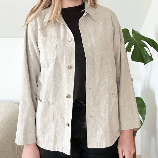 Vintage Linen Chore Coat