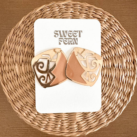 Vintage Statement Stud Earrings