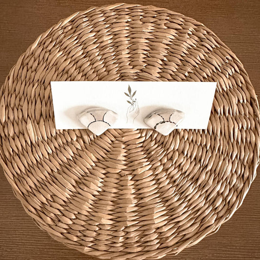 Vintage White Stud Earrings