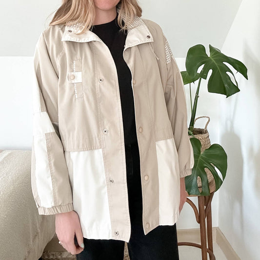 Vintage Izzi Plaid Beige Jacket